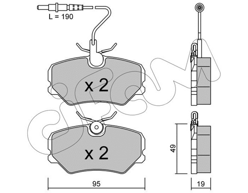 Brake Pad Set, disc brake (822-099-0)