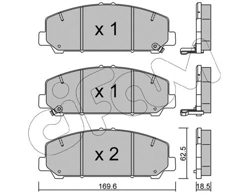 Brake Pad Set, disc brake (822-1046-0)