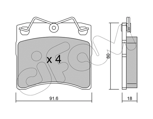 Brake Pad Set, disc brake (822-163-0)