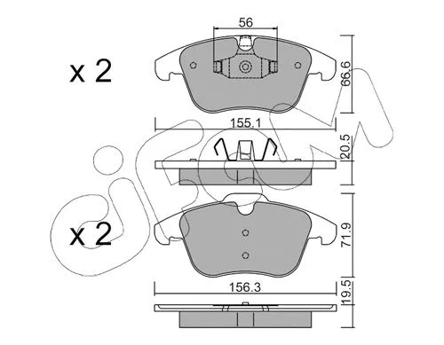 Brake Pad Set, disc brake (822-675-6)