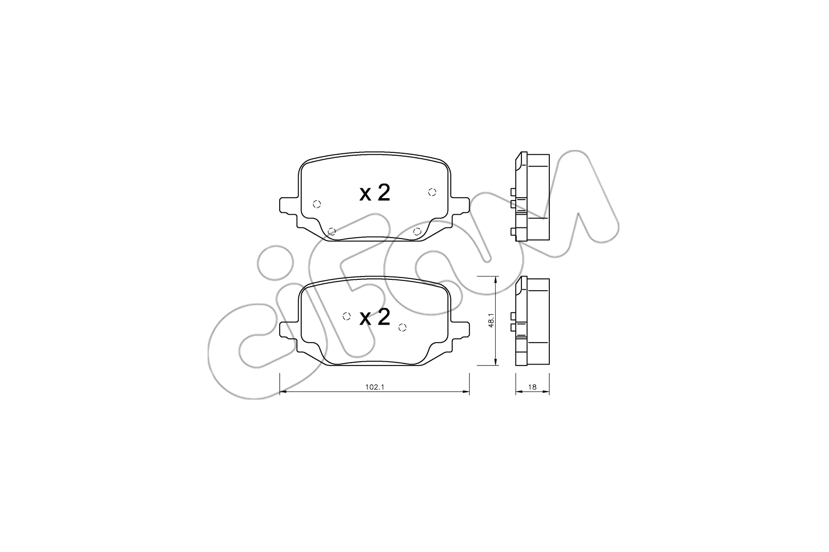 Brake Pad Set, disc brake (822-1331-0)
