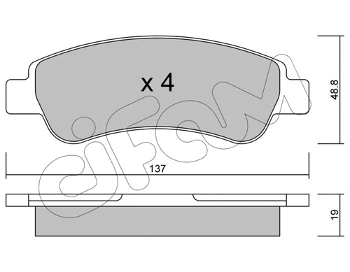 Brake Pad Set, disc brake (822-710-0)