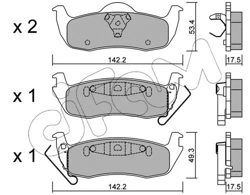 Brake Pad Set, disc brake (822-720-0)