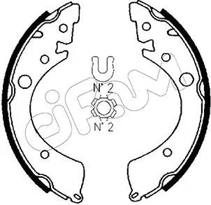Brake Shoe Set (153-151)