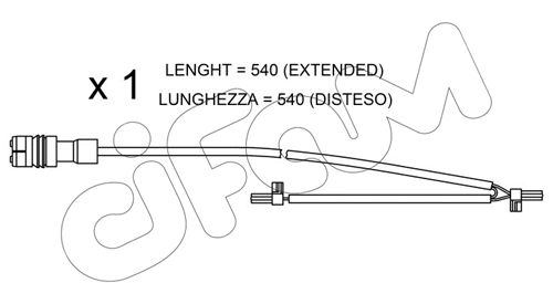 Warning Contact, brake pad wear (SU.262)