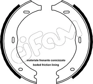 Brake Shoe Set, parking brake (153-248)