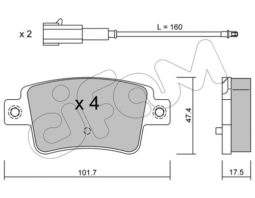 Brake Pad Set, disc brake (822-705-1)