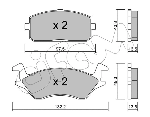 Brake Pad Set, disc brake (822-234-0)
