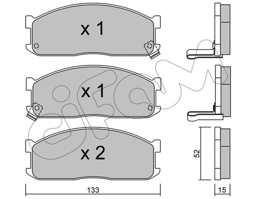 Brake Pad Set, disc brake (822-232-1)