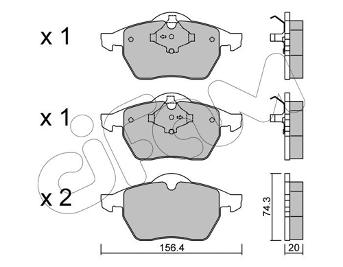 Brake Pad Set, disc brake (822-181-1)