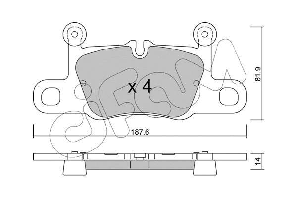 Brake Pad Set, disc brake (822-1258-1)