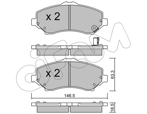 Brake Pad Set, disc brake (822-862-1)