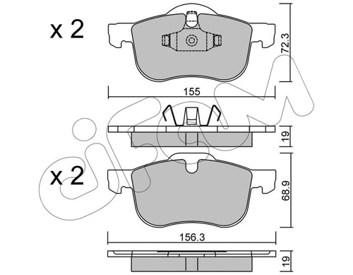 Brake Pad Set, disc brake (822-309-0)