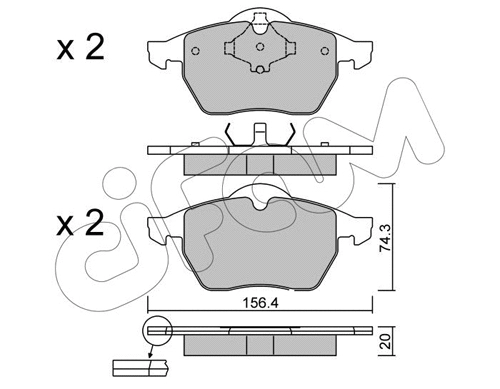 Brake Pad Set, disc brake (822-181-2)
