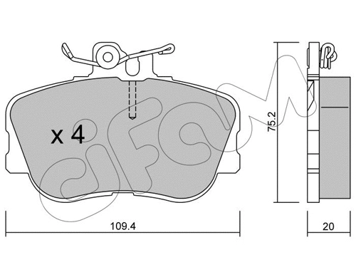 Brake Pad Set, disc brake (822-158-0)