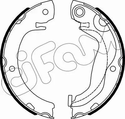 Brake Shoe Set, parking brake (153-527)