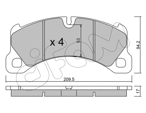 Brake Pad Set, disc brake (822-956-0)