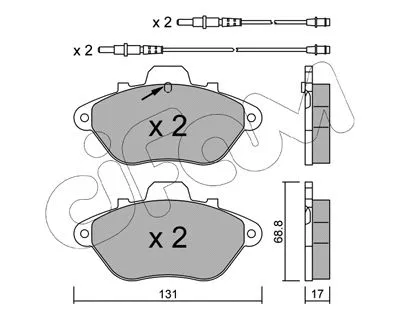 Brake Pad Set, disc brake (822-185-1)