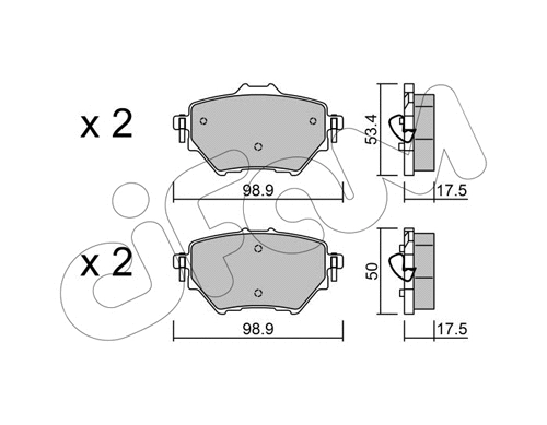 Brake Pad Set, disc brake (822-987-0)