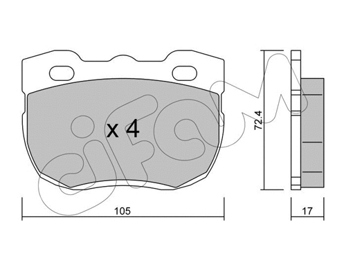 Brake Pad Set, disc brake (822-177-1)