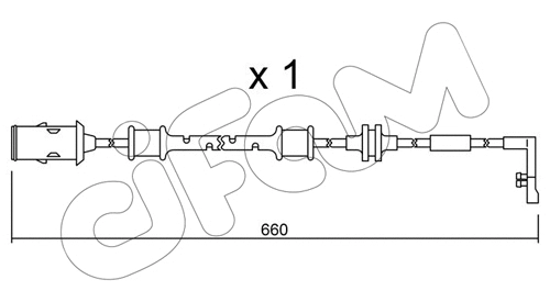 Warning Contact, brake pad wear (SU.142)