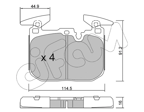 Brake Pad Set, disc brake (822-1015-3)