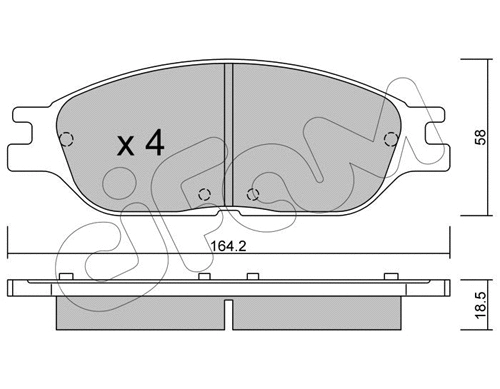 Brake Pad Set, disc brake (822-682-0)