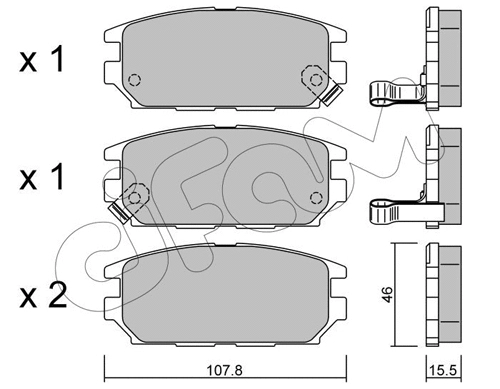 Brake Pad Set, disc brake (822-483-0)