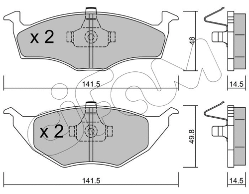 Brake Pad Set, disc brake (822-345-0)