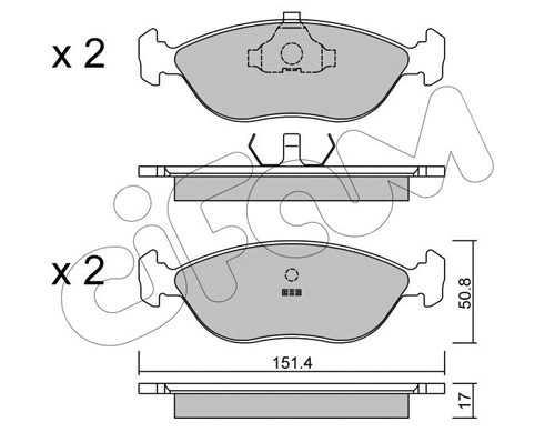 Brake Pad Set, disc brake (822-126-0)