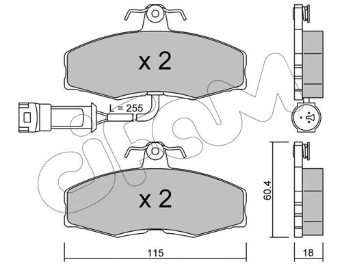 Brake Pad Set, disc brake (822-039-1)