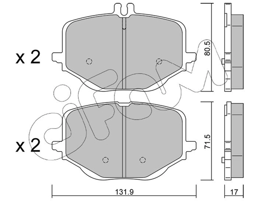 Brake Pad Set, disc brake (822-1314-0)