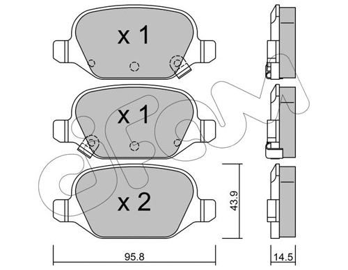 Brake Pad Set, disc brake (822-324-5)