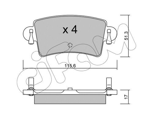 Brake Pad Set, disc brake (822-546-0)
