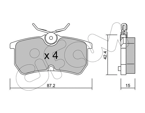Brake Pad Set, disc brake (822-317-0)