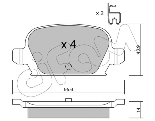 Brake Pad Set, disc brake (822-541-0)
