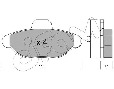 Brake Pad Set, disc brake (822-137-0)