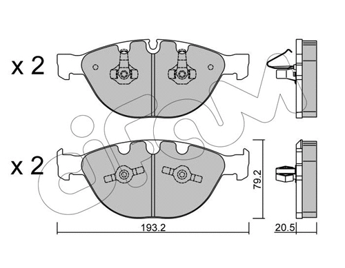Brake Pad Set, disc brake (822-772-0)