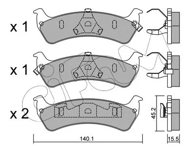 Brake Pad Set, disc brake (822-628-0)