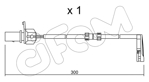 Warning Contact, brake pad wear (SU.292)