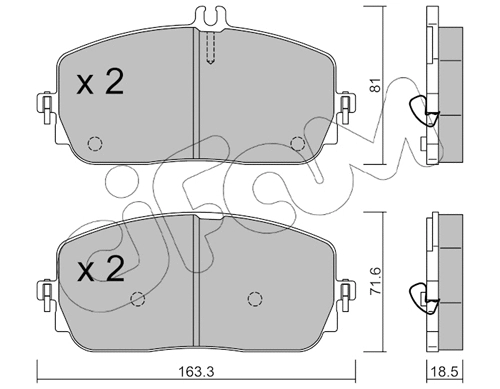 Brake Pad Set, disc brake (822-1194-0)
