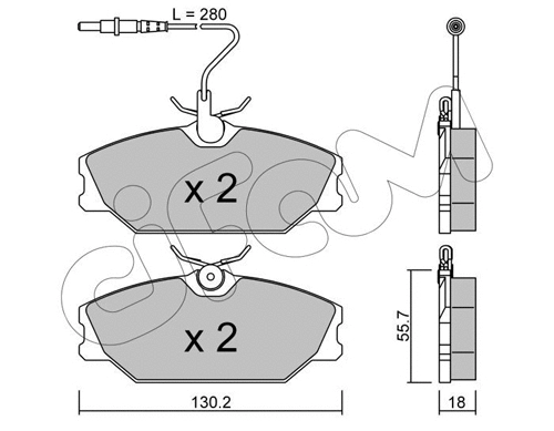 Brake Pad Set, disc brake (822-142-0)