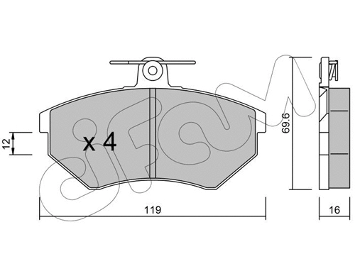 Brake Pad Set, disc brake (822-050-0)