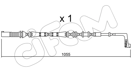 Warning Contact, brake pad wear (SU.283)