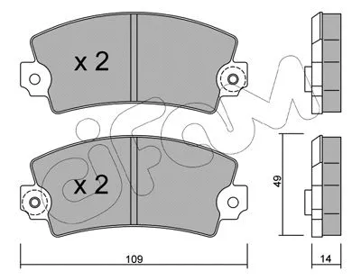 Brake Pad Set, disc brake (822-005-1)