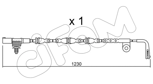 Warning Contact, brake pad wear (SU.255)