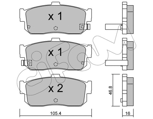 Brake Pad Set, disc brake (822-193-1)