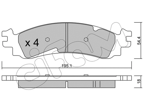 Brake Pad Set, disc brake (822-686-0)