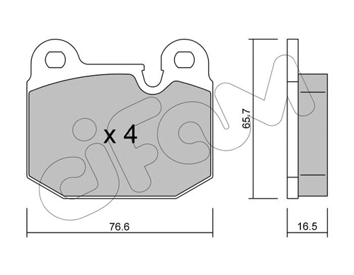 Brake Pad Set, disc brake (822-027-0)