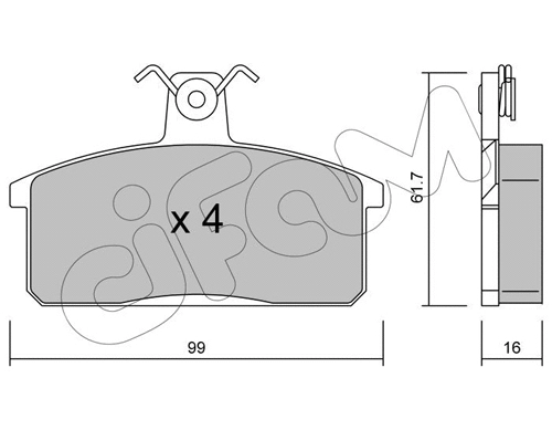 Brake Pad Set, disc brake (822-026-0)